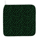 Black And Green Shamrock Pattern Print Hand Towel