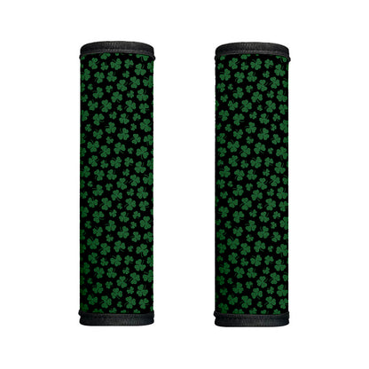 Black And Green Shamrock Pattern Print Handle Covers