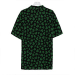 Black And Green Shamrock Pattern Print Hawaiian Shirt