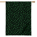 Black And Green Shamrock Pattern Print House Flag
