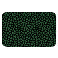 Black And Green Shamrock Pattern Print Indoor Door Mat