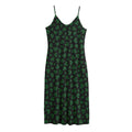 Black And Green Shamrock Pattern Print Jersey Midi Cami Dress