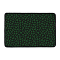 Black And Green Shamrock Pattern Print Kitchen Mat