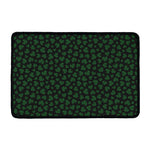 Black And Green Shamrock Pattern Print Kitchen Mat