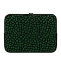 Black And Green Shamrock Pattern Print Laptop Sleeve