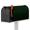Black And Green Shamrock Pattern Print Mailbox Cover