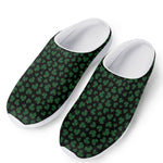Black And Green Shamrock Pattern Print Mesh Casual Shoes