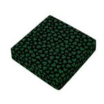 Black And Green Shamrock Pattern Print Outdoor Seat Cushion Cover