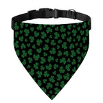 Black And Green Shamrock Pattern Print Over The Collar Dog Bandana