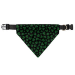 Black And Green Shamrock Pattern Print Over The Collar Dog Bandana