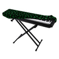 Black And Green Shamrock Pattern Print Piano Keyboard Cover