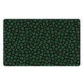 Black And Green Shamrock Pattern Print Polyester Doormat