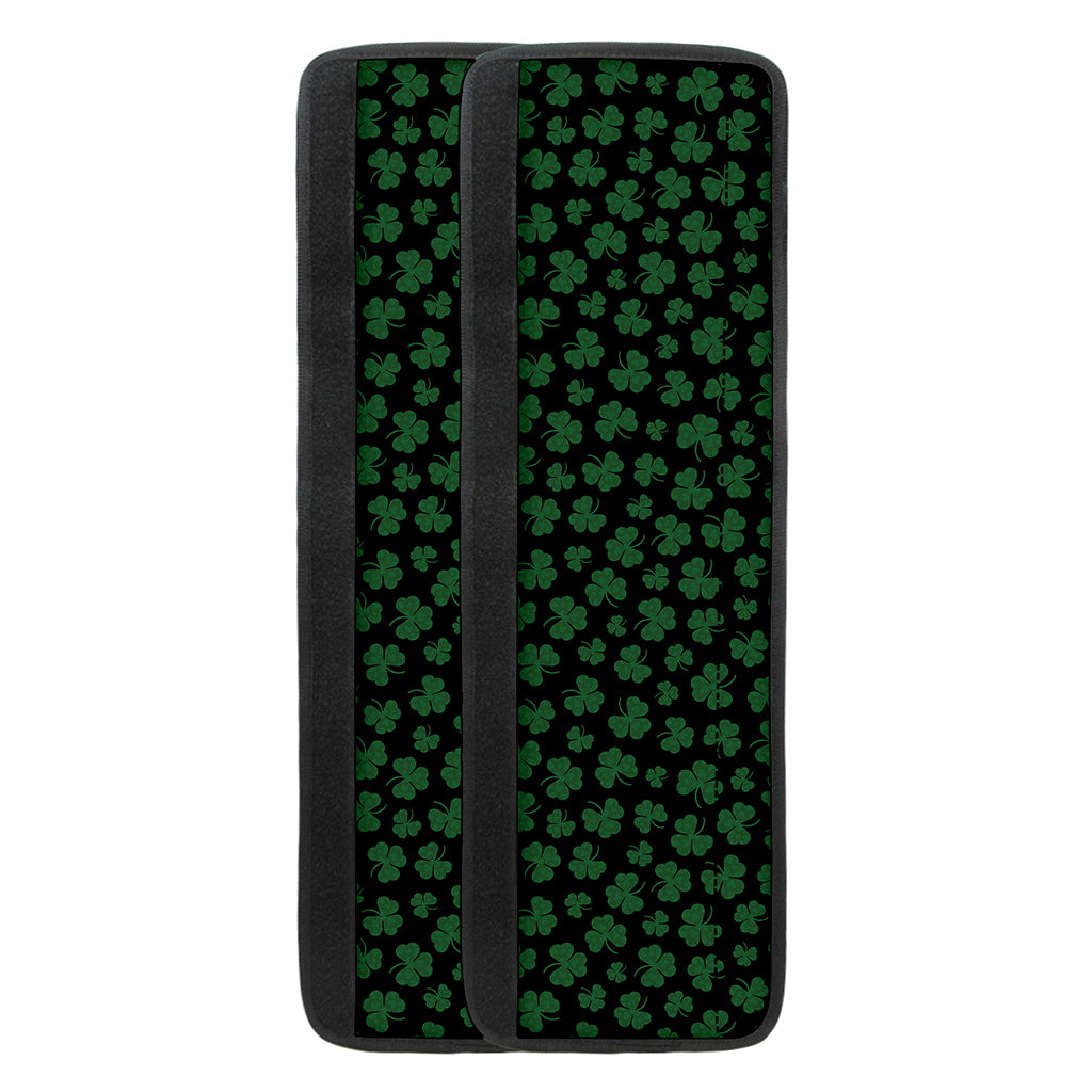 Black And Green Shamrock Pattern Print Refrigerator Handle Covers