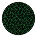 Black And Green Shamrock Pattern Print Round Floor Mat