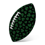 Black And Green Shamrock Pattern Print Rugby Ball