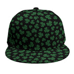 Black And Green Shamrock Pattern Print Snapback Cap