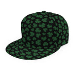 Black And Green Shamrock Pattern Print Snapback Cap