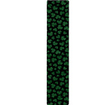 Black And Green Shamrock Pattern Print Table Runner