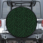 Black And Green Shamrock Pattern Print Tire Cover