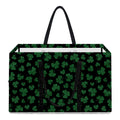 Black And Green Shamrock Pattern Print Utility Tote Bag
