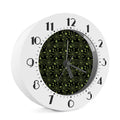 Black And Green Spider Web Pattern Print Alarm Clock