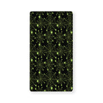 Black And Green Spider Web Pattern Print Baby Crib Sheet