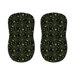 Black And Green Spider Web Pattern Print Bar Stool Covers