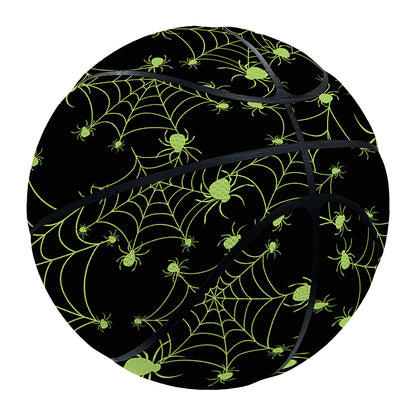 Black And Green Spider Web Pattern Print Basketball