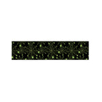 Black And Green Spider Web Pattern Print Bed Runner