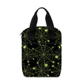 Black And Green Spider Web Pattern Print Bible Tote Bag