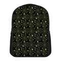 Black And Green Spider Web Pattern Print Casual Backpack