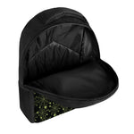 Black And Green Spider Web Pattern Print Casual Backpack