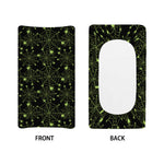 Black And Green Spider Web Pattern Print Changing Pad Cover