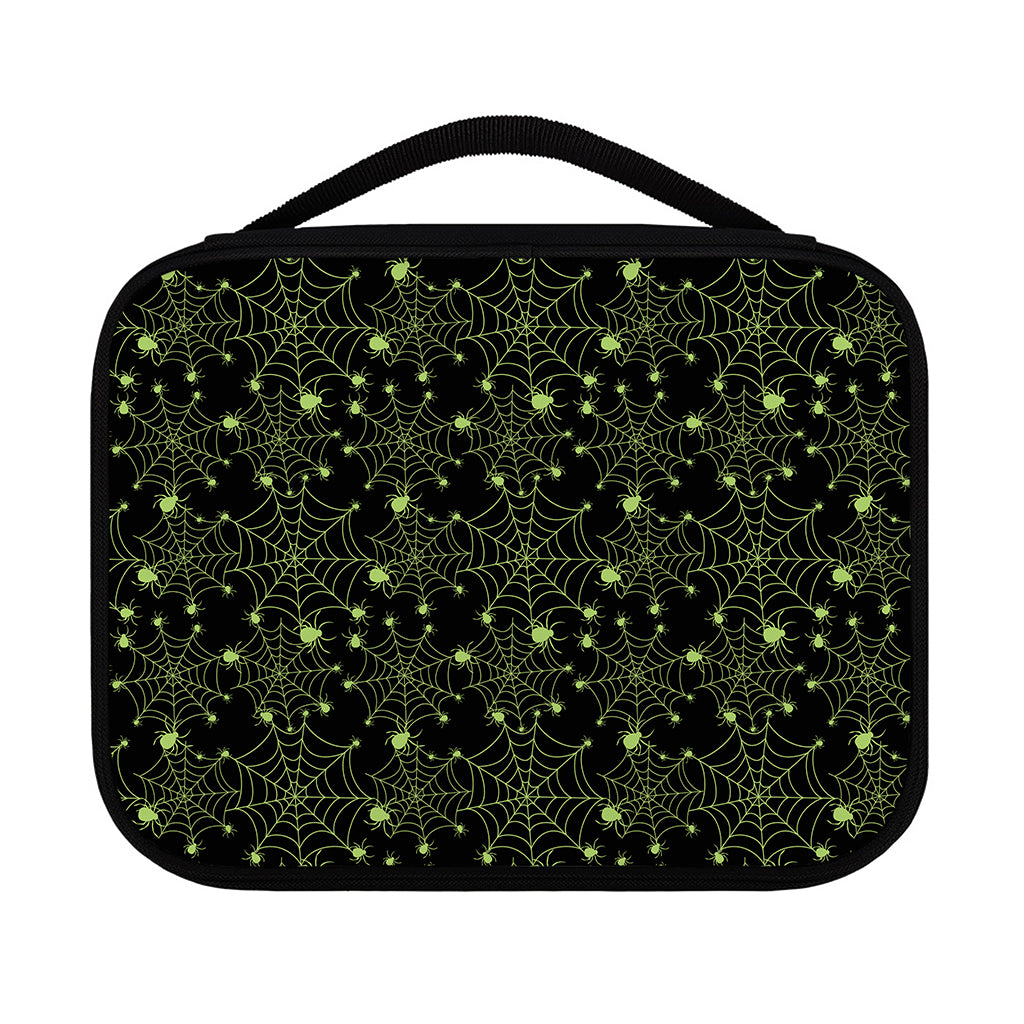 Black And Green Spider Web Pattern Print Classic Bible Case