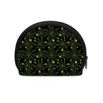 Black And Green Spider Web Pattern Print Coin Purse