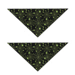 Black And Green Spider Web Pattern Print Dog Bandana