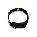 Black And Green Spider Web Pattern Print Dog Collar