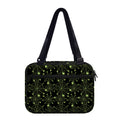Black And Green Spider Web Pattern Print Double Strap Bible Bag
