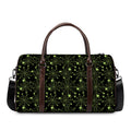 Black And Green Spider Web Pattern Print Duffel Bag
