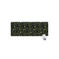 Black And Green Spider Web Pattern Print Extended Mouse Pad
