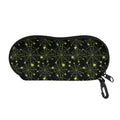Black And Green Spider Web Pattern Print Glasses Case