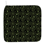 Black And Green Spider Web Pattern Print Hand Towel