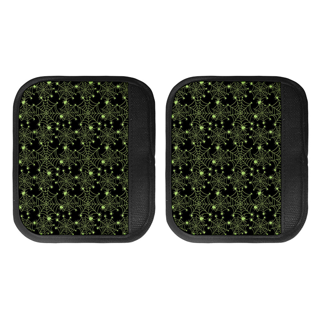 Black And Green Spider Web Pattern Print Handle Covers
