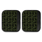 Black And Green Spider Web Pattern Print Handle Covers