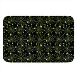 Black And Green Spider Web Pattern Print Indoor Door Mat