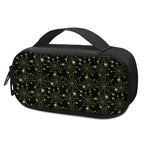 Black And Green Spider Web Pattern Print Insulin Cooler Travel Case