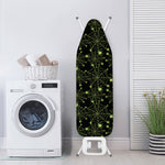 Black And Green Spider Web Pattern Print Ironing Board Cover