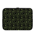 Black And Green Spider Web Pattern Print Laptop Sleeve
