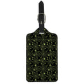 Black And Green Spider Web Pattern Print Luggage Tag