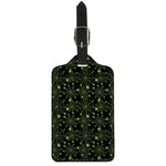Black And Green Spider Web Pattern Print Luggage Tag